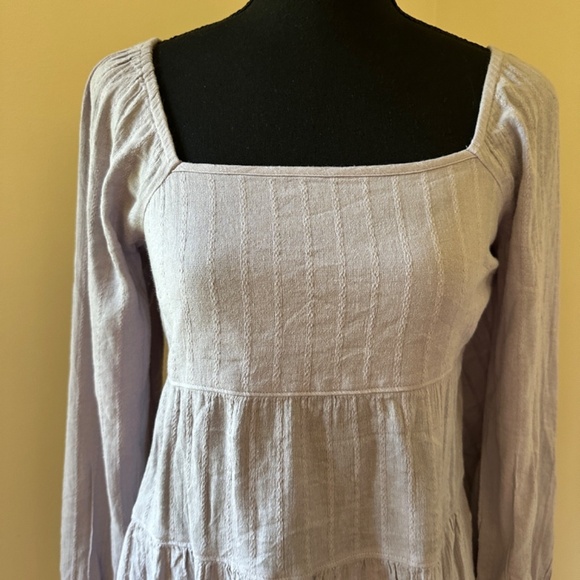 *AMERICAN EAGLE OUTFITTERS* Purple Long Sleeve Top NWT Size Small - Picture 2 of 9